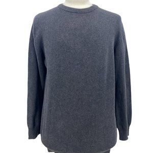 Natural Wear Mens Casual Solid Gray Crewneck Pullover Sweater Size Medium M